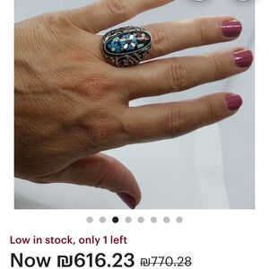 Native American 925 Silver Turquoiuse Inlay Ring